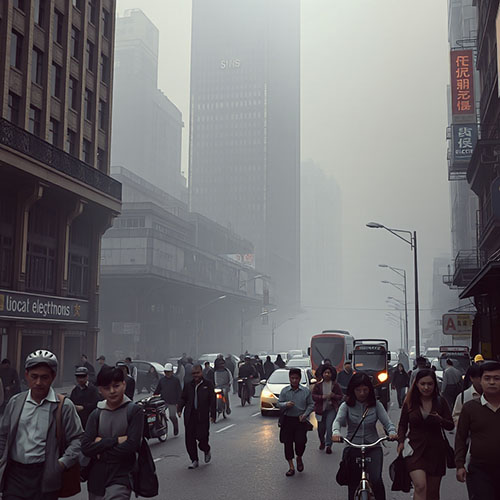 雾霾城市